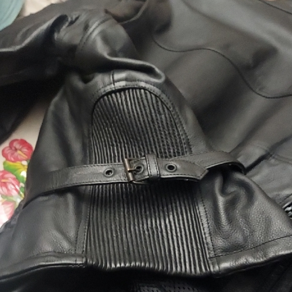 Black Leather Jacket Womens Size 4XL - Picture 6 of 15